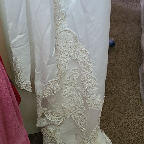 Wedding dress and train - Picture 3 of 4